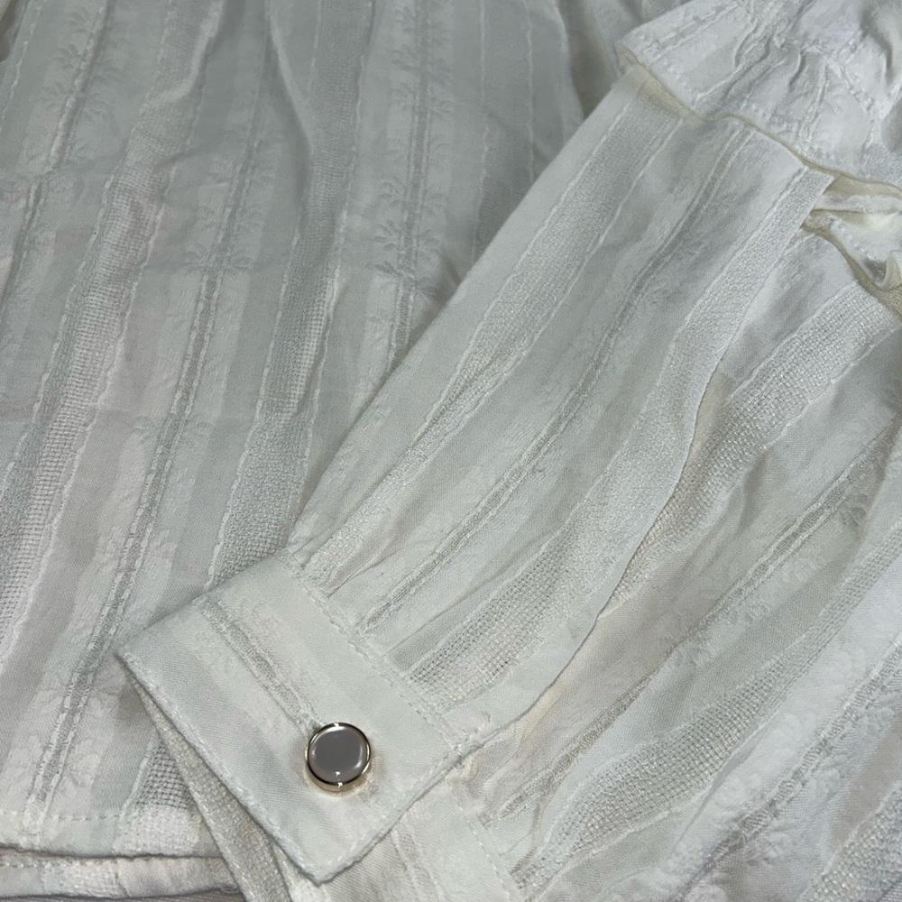 Zara Cream Ruffled Blouse - Picture 2 of 6